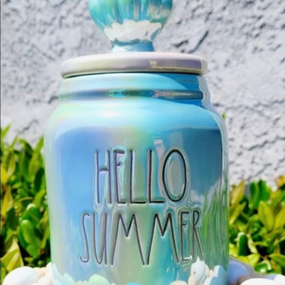 Rae Dunn Kitchen Rae Dunn Iridescent Hello Summer Canister Nib